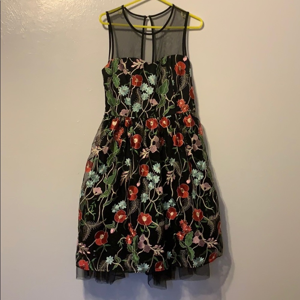 Flower cocktail dress